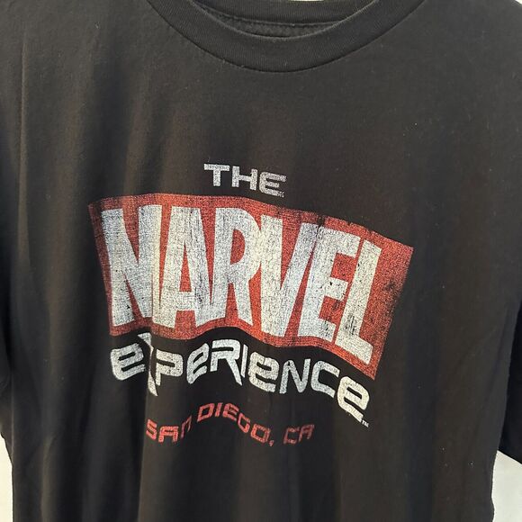 The Marvel Experience T Shirt San Diego CA Adult Size Large Black Short Sleeve - Picture 3 of 8